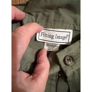 Womens Olive Green Dress Pants 20W Fitting Image